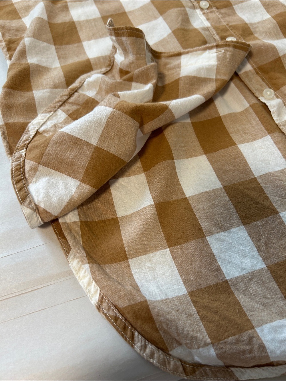 Anthropologie Maeve Bennet Button Down Oversized Buffalo Check Shirt - Picture 10 of 12